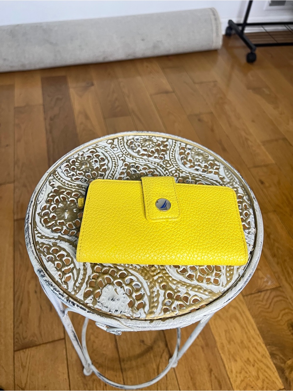 Nautica Yellow Pebbled Leather Snap Wallet